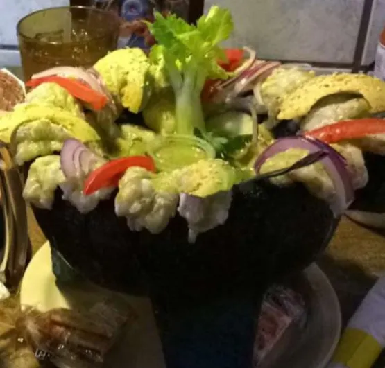 Aguachile, a dish from Mexico