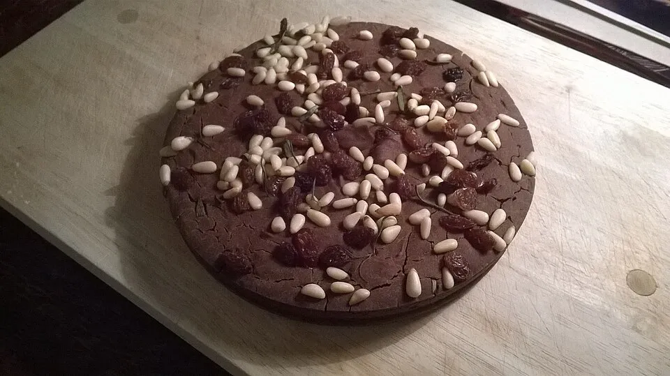 Castagnaccio, a dish from Italy