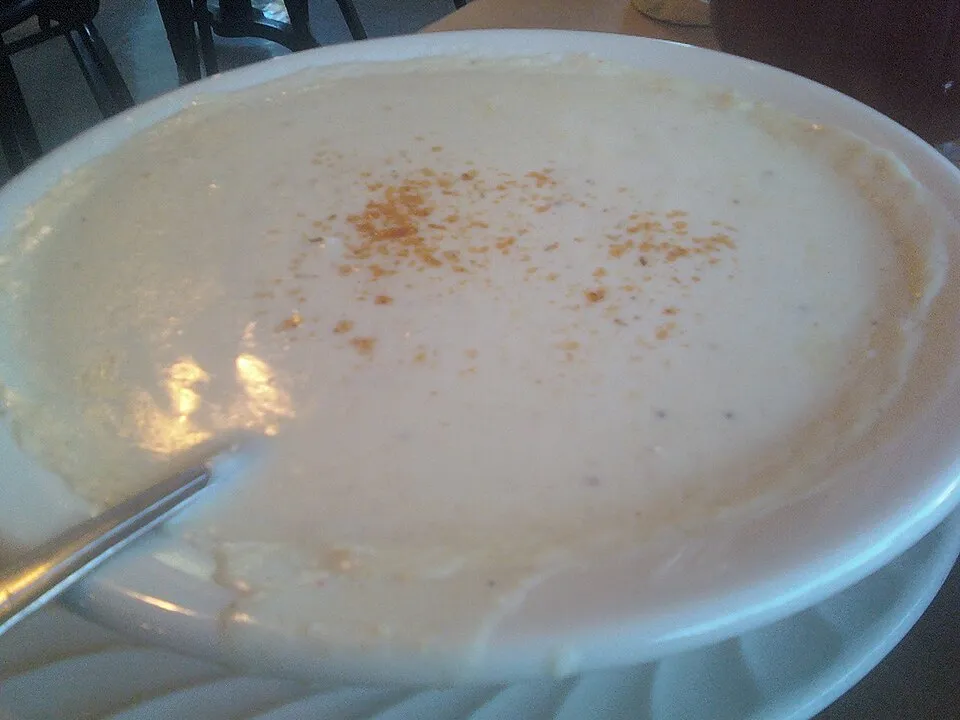Cream of crab soup, a dish from United States