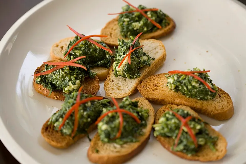 crostini, a dish from Italy