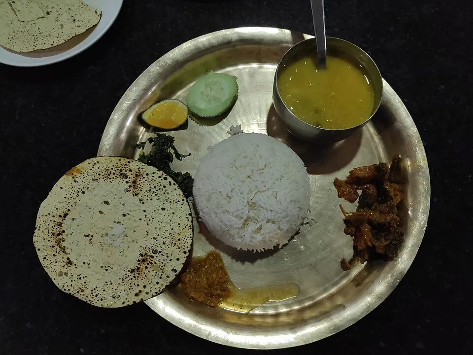 Dal bhat, a dish from Nepal