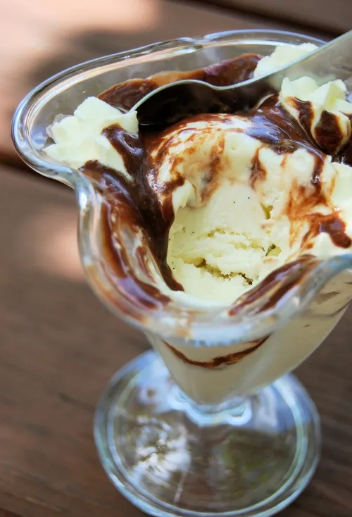 Dame blanche, a dish from France