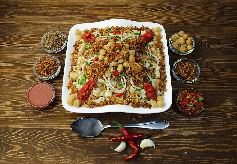 koshari, a dish from Egypt