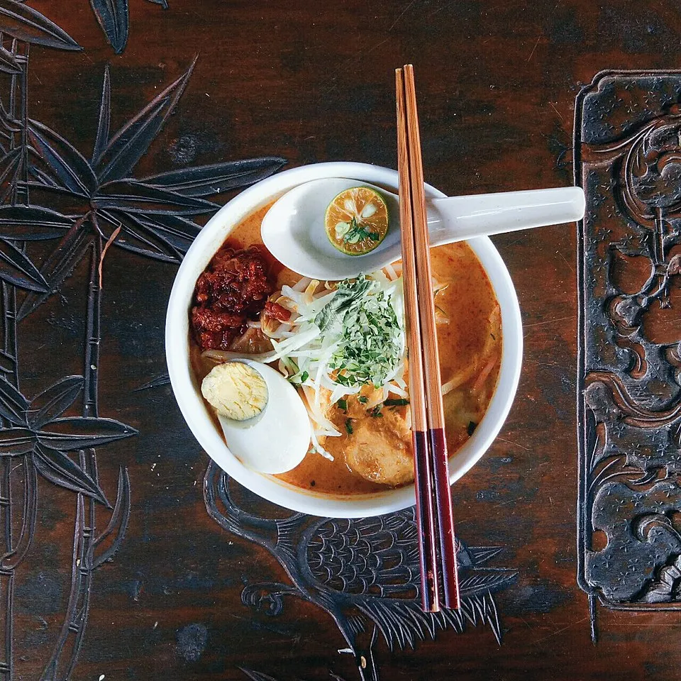 laksa, a dish from Malaysia