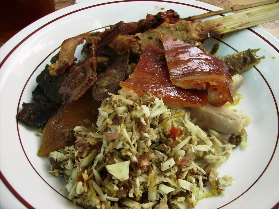 lawar, a dish from Indonesia