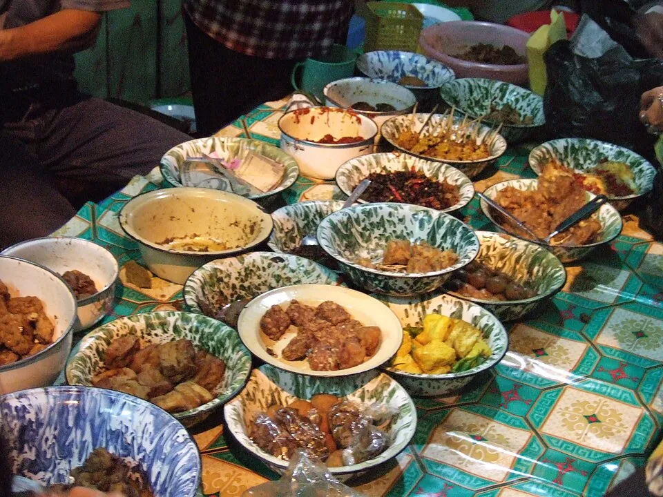 Rice Jamblang, a dish from Indonesia