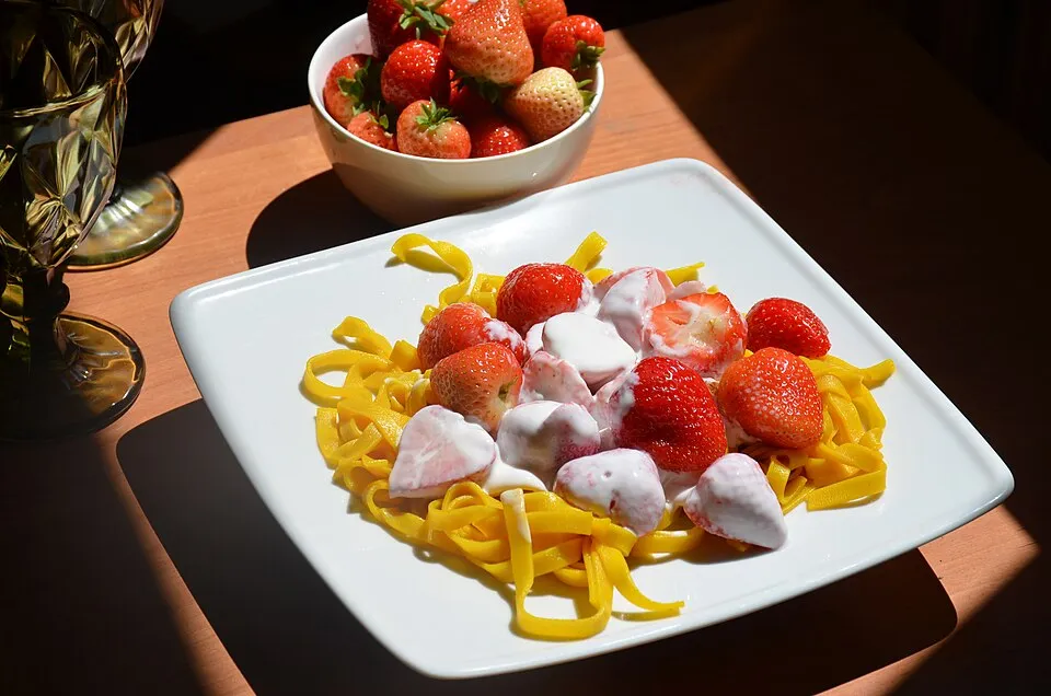 strawberry pasta