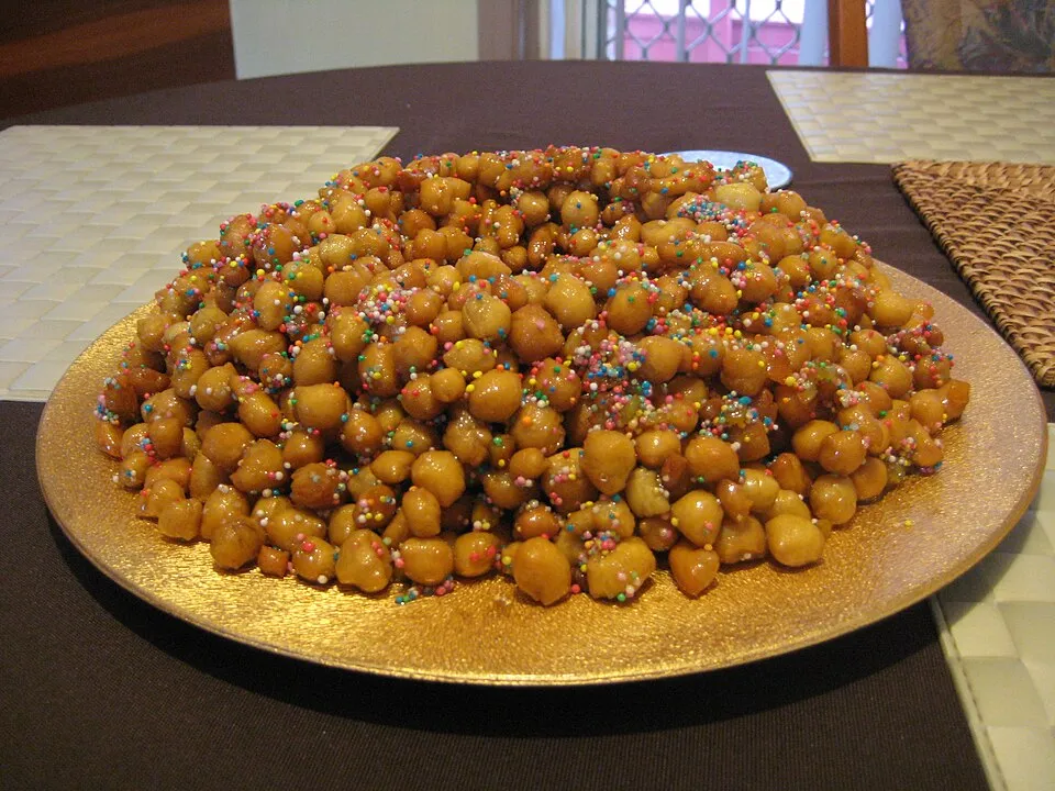Struffoli, a dish from Italy