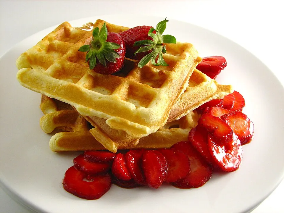 waffle, a dish from Belgium