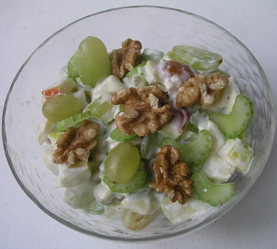 Waldorf salad, a dish from United States